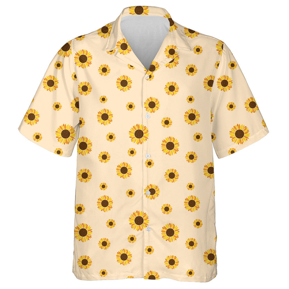 Full Of Blooming Sunflowers On Pink Background Hawaiian Shirt,Hawaiian Shirt Gift, Christmas Gift