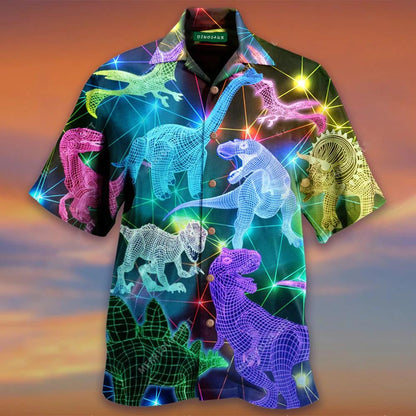 Modern Dinosaur 3D Shaped Gift For Animal Lovers Hawaiian Shirt, Hawaiian Shirt Gift, Christmas Gift
