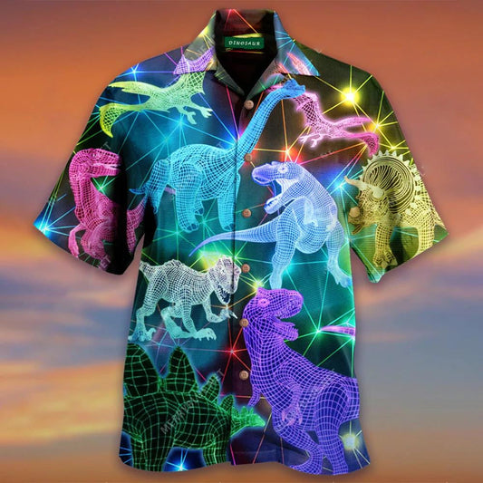 Modern Dinosaur 3D Shaped Gift For Animal Lovers Hawaiian Shirt, Hawaiian Shirt Gift, Christmas Gift