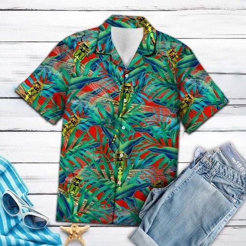 Dragonfly Floral Pattern Hawaiian Shirt Summer_Hawaiian Shirt Gift, Christmas Gift