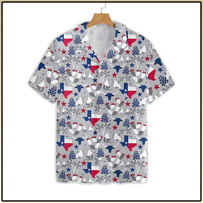 Texas Pattern Hawaiian Shirt, Hawaiian Shirt Gift, Christmas Gift