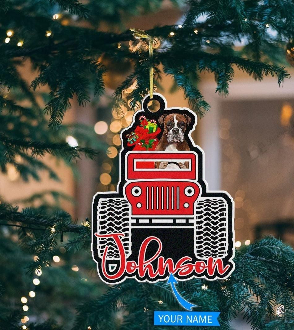 Boxer Personalized Ornament, Christmas Ornament Gift, Christmas Gift, Christmas Decoration