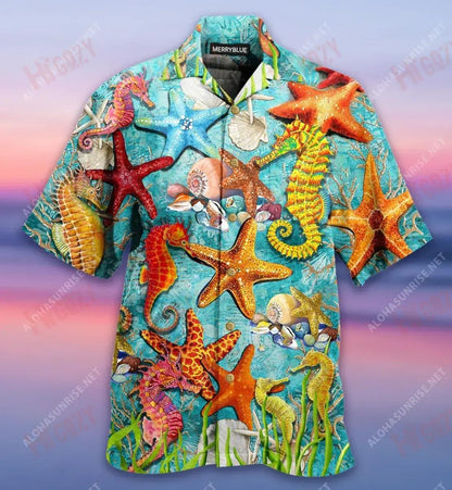 Every Seashell Has A Story Unisex Hawaiian Shirt Summer Short Sleeve Tactical Hawaiian Shirt Funny Hawaiian Shirtt, Hawaiian Shirt Gift, Christmas Gift