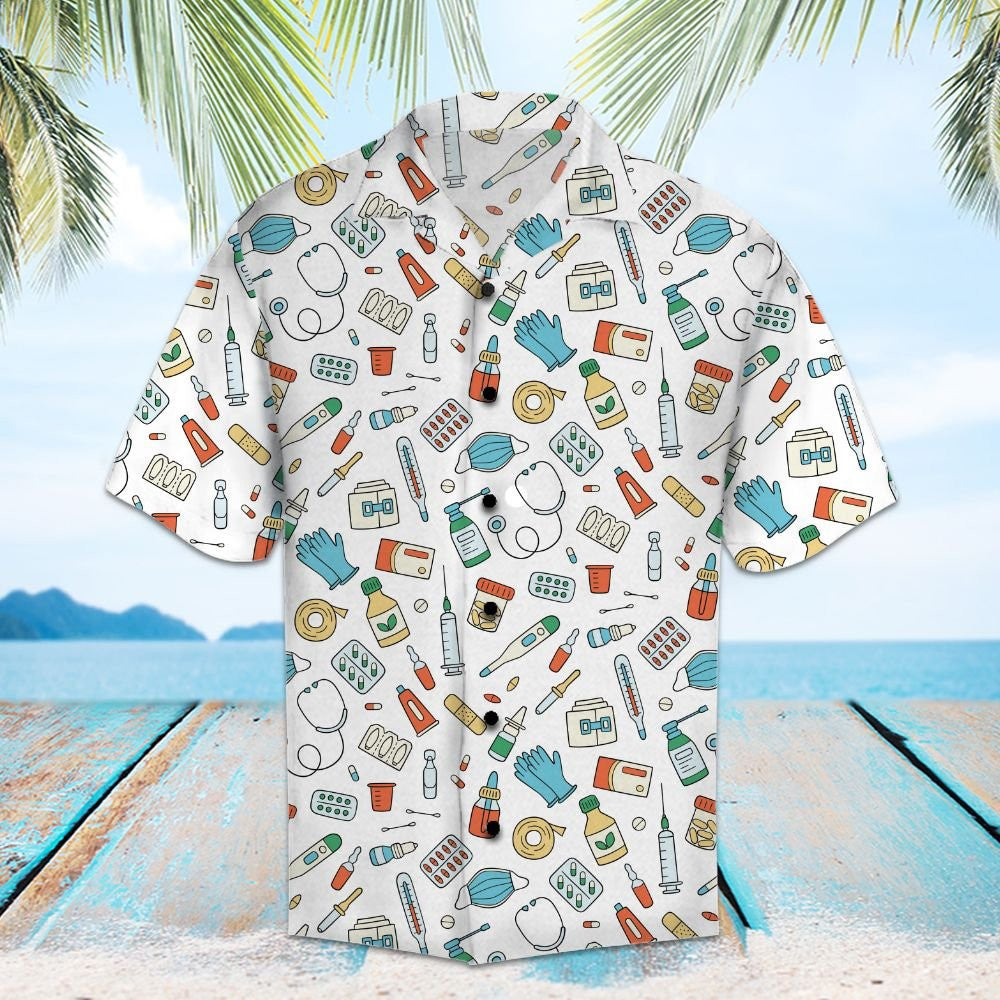 Amazing Nurse Medical Equipment Gift For Doctor Nurse Hawaiian Shirt, Hawaiian Shirt Gift, Christmas Gift