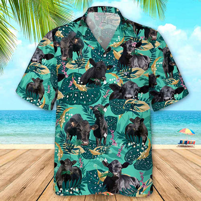 Black Angus Cattle Rosemary Hawaiian Shirt,Hawaiian Shirt Gift, Christmas Gift