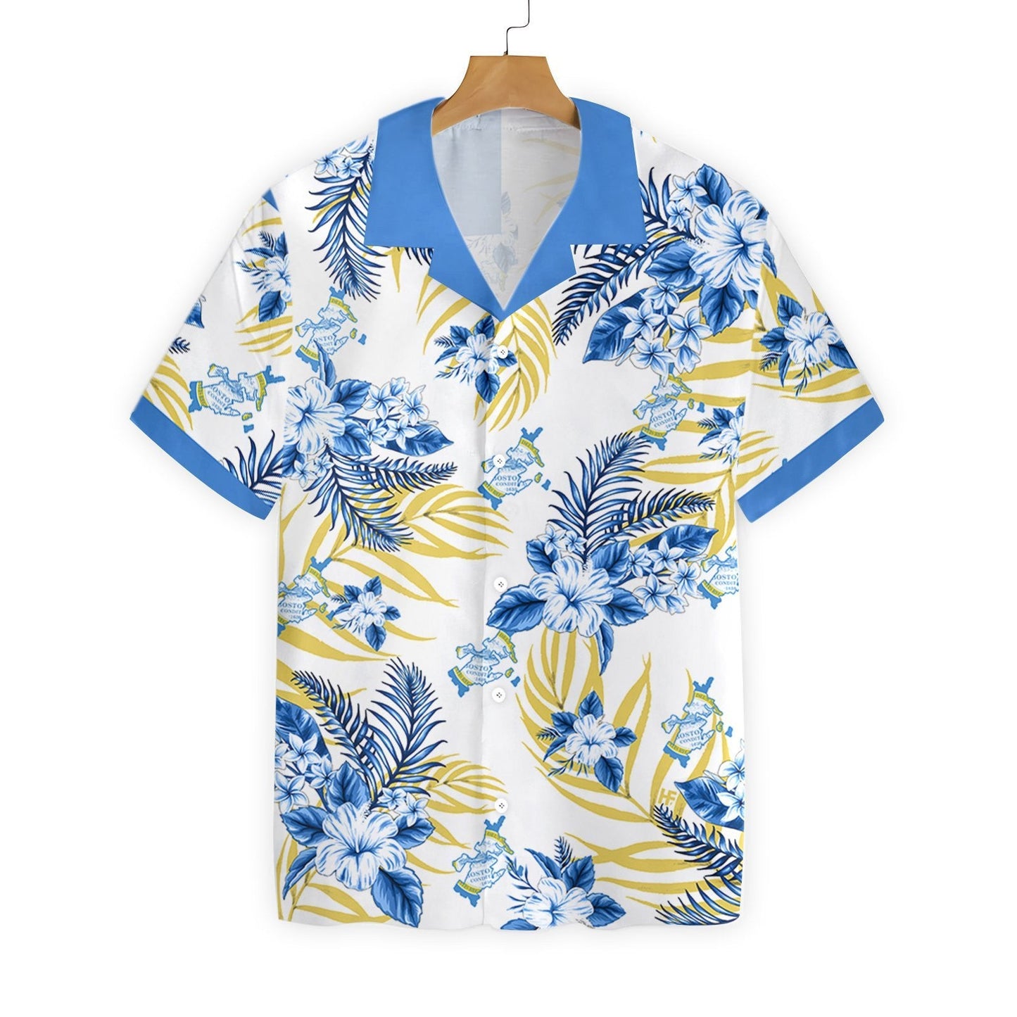 Boston Proud On White Background Pattern Hawaiian Shirt, Hawaiian For Gift