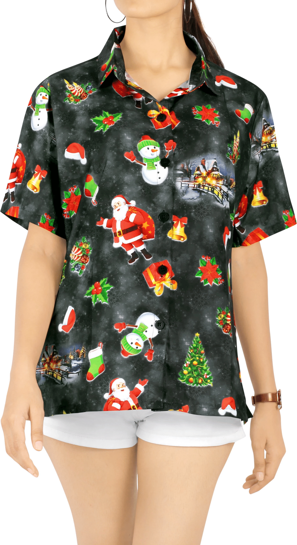 Lovely Snowman And Christmas Design Hawaiian Shirt, Hawaiian Shirt Gift, Christmas Gift