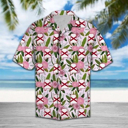 Alabama Camellia Hawaiian Shirt Summer, Christmas Gift