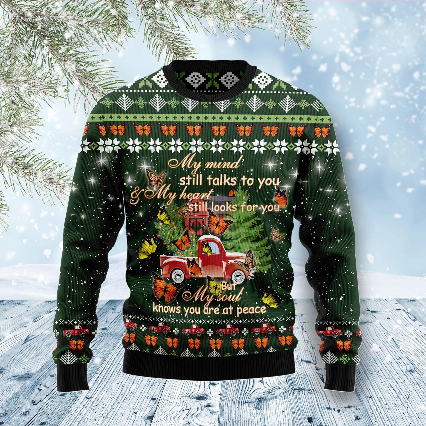 Butterfly Christmas Season My Mind Ugly Christmas Sweater , Christmas Ugly Sweater,Christmas Gift,Gift Christmas 2024