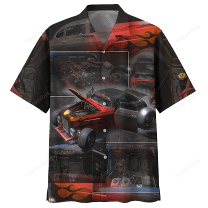 Hot Rod It's Time For The Show Design Hawaiian Shirt, Hawaiian Shirt Gift, Christmas Gift