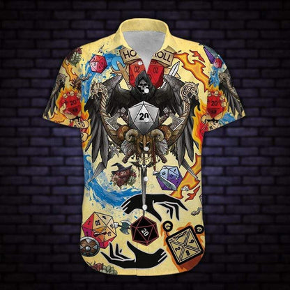 Skull Take A Chance And Roll The Dice Hawaiian Shirt, Hawaiian Shirt Gift, Christmas Gift