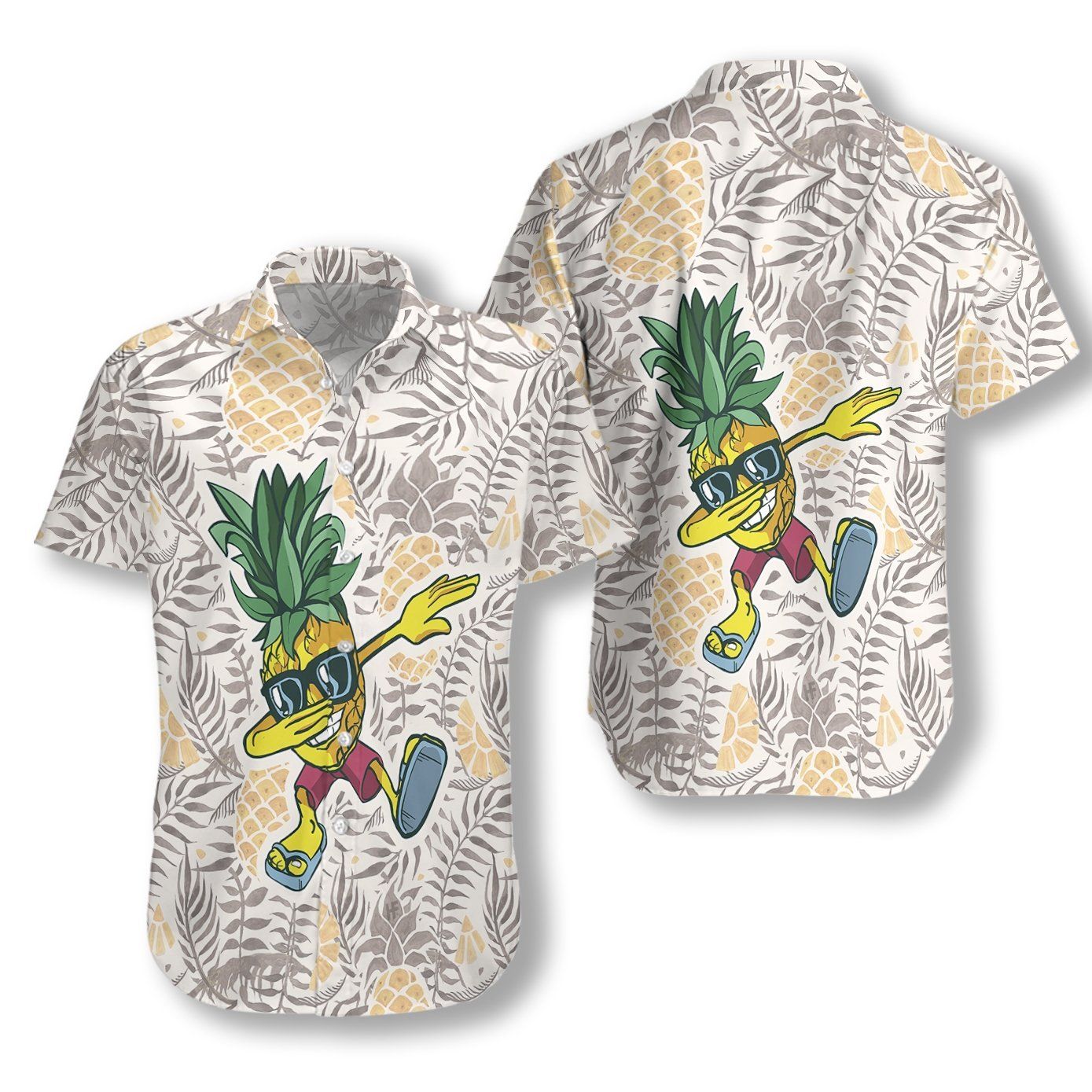 Pineapple Dabbing Ez16 2710 Hawaiian Aloha Shirt Hawaiian Shorts Beach Short Sleeve, Hawaiian Shirt Gift, Christmas Gift