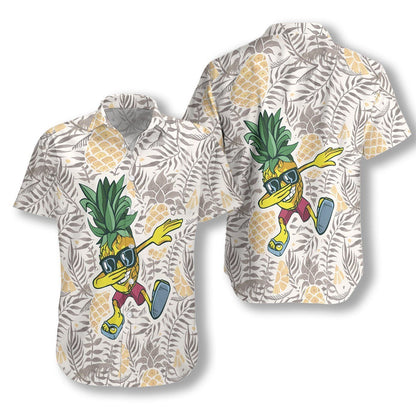 Pineapple Dabbing Ez16 2710 Hawaiian Aloha Shirt Hawaiian Shorts Beach Short Sleeve, Hawaiian Shirt Gift, Christmas Gift