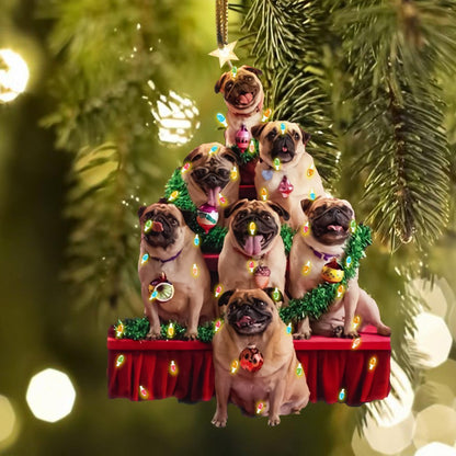 Pug Christmas Lovely Tree Gift For Bulldog Lover Gift For Dog Mom Ornament,Christmas Gift,Christmas Decoration