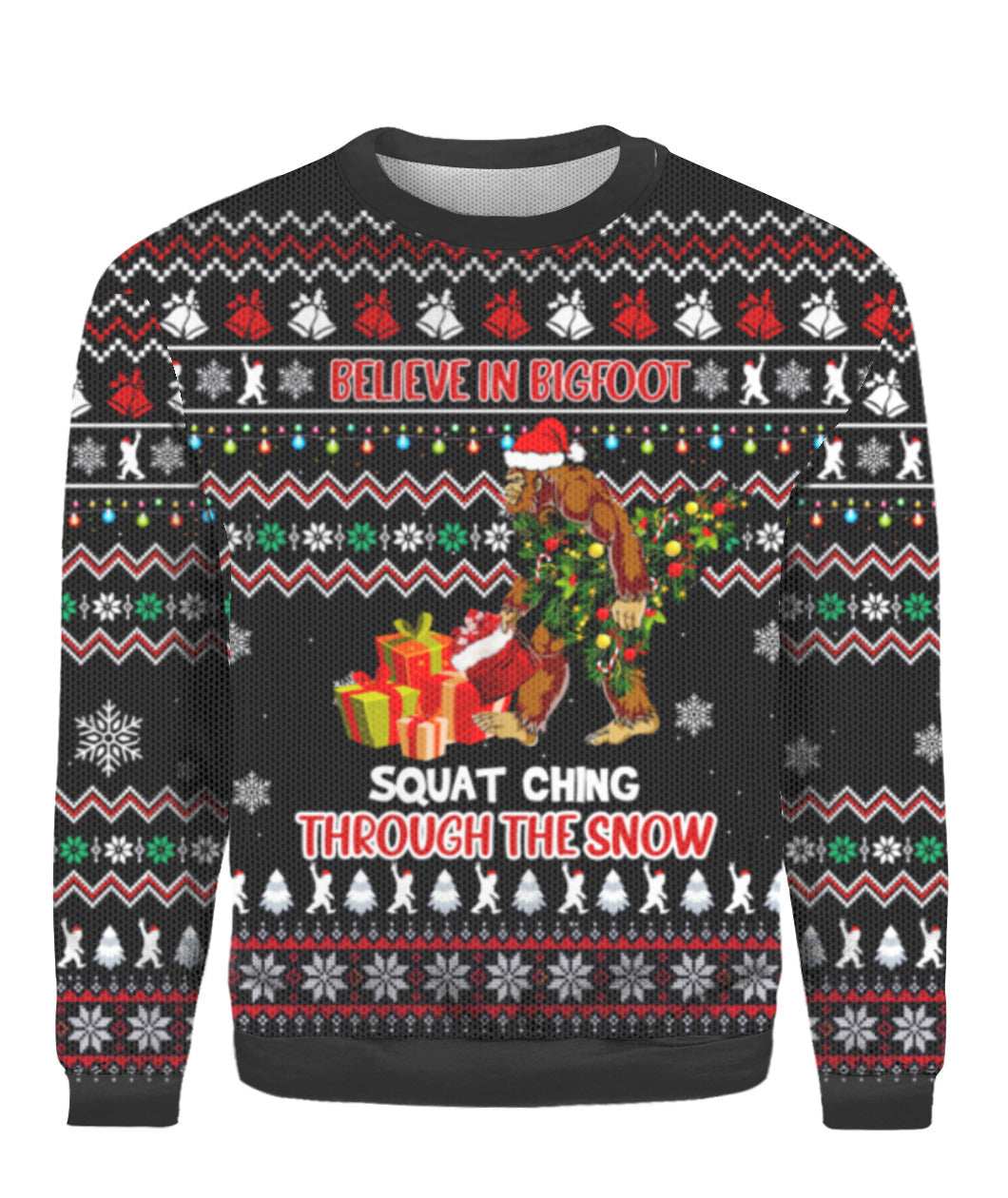 Believe In Bigfoot Squat Ugly Christmas Sweater,Christmas Gift,Gift Christmas 2022