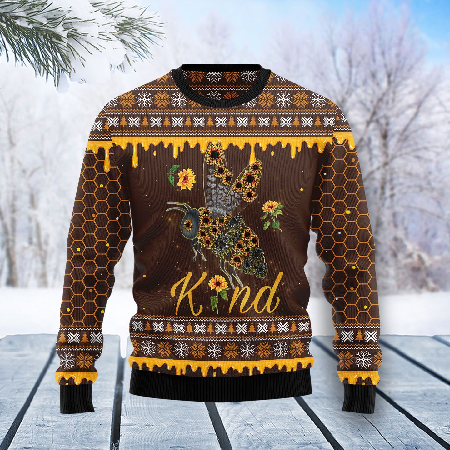 Bee Kind Sunflower Ugly Christmas Sweater, Christmas Ugly Sweater,Christmas Gift,Gift Christmas 2022