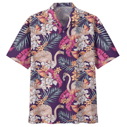 Beautiful Tropical Forest Pattern Hawaiian Shirt, Hawaiian For Gift