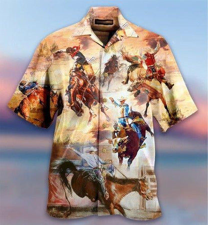 For Men And Women, Legacy Is Rodeo Cowboy 3D Print Hawaiian Shirt  Crazy Funny Hawaiian Shirt  Western Vintage Hawaiian Shirt, Hawaiian Shirt Gift, Christmas Gift