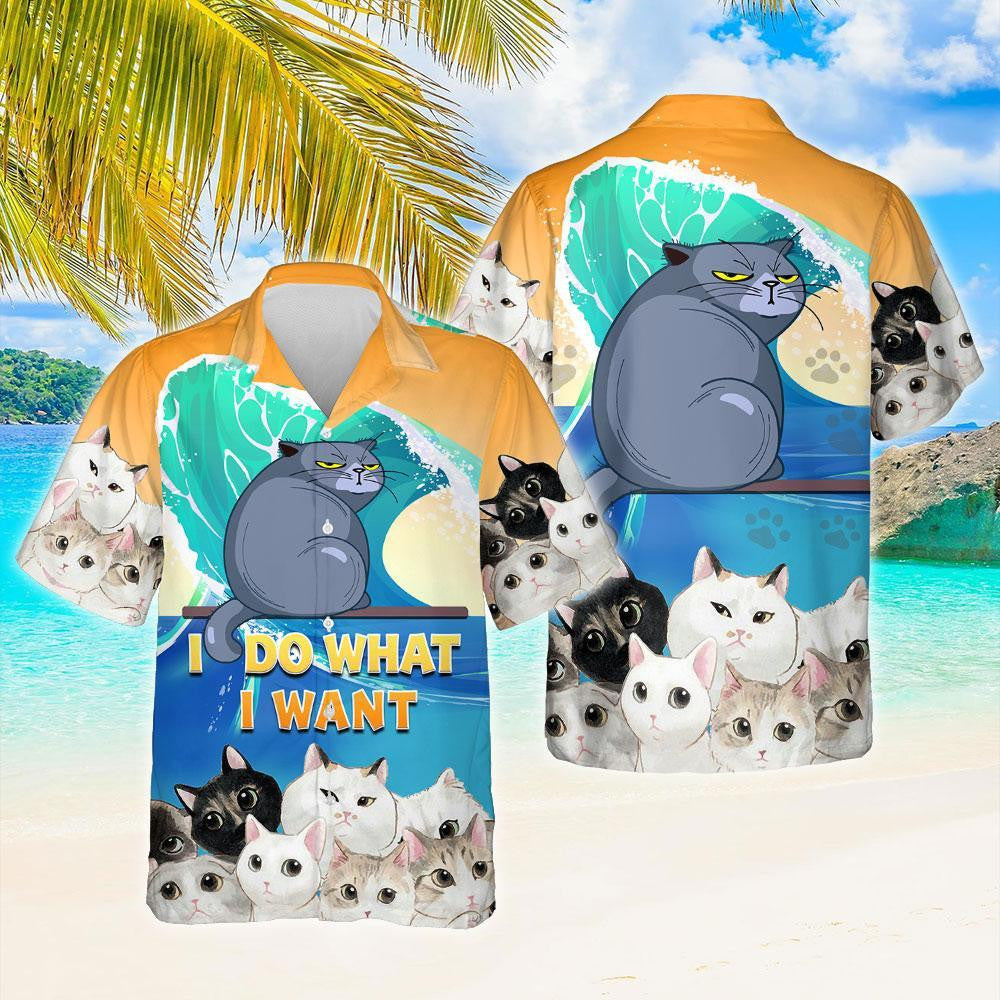 Appealing Design Hawaiian Shirt Cat I Do What I Want, Hawaiian Shirt Gift, Christmas Gift
