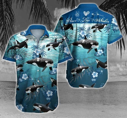Shop Whale Hawaiian Shirt, Hawaiian Shirt Gift, Christmas Gift