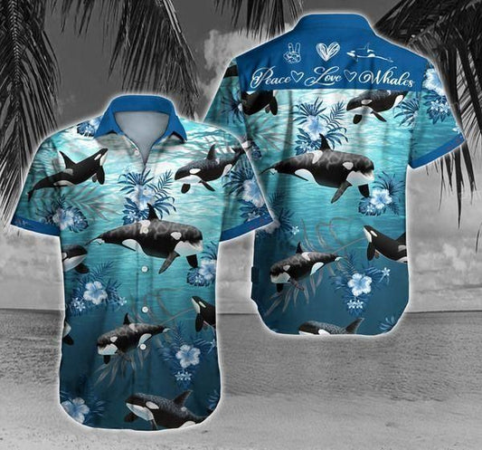 Shop Whale Hawaiian Shirt, Hawaiian Shirt Gift, Christmas Gift