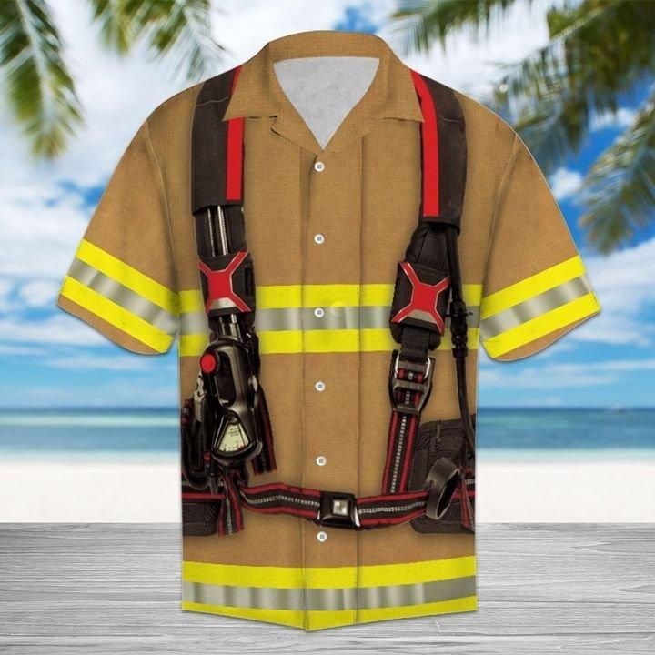 Firefighter Hawaiian Shirt, Hawaiian Shirt Gift, Christmas Gift