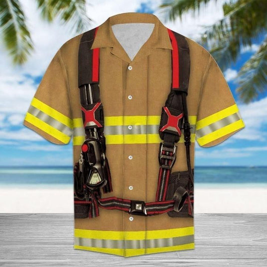 Firefighter Hawaiian Shirt, Hawaiian Shirt Gift, Christmas Gift