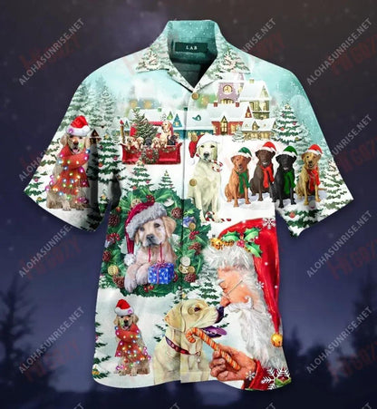 Labrador Retriever Christmas Unisex Hawaiian Shirt Hobbies Short Sleeve Best Hawaiian Shirts Hawaiian Shirt Pattern, Hawaiian Shirt Gift, Christmas Gift