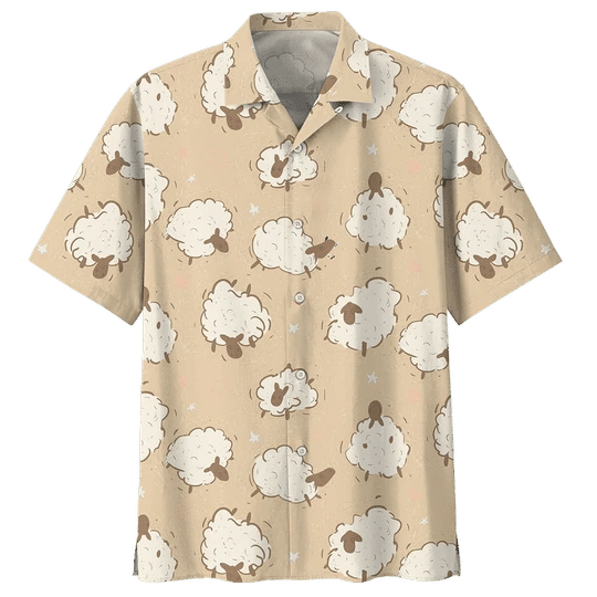 Classic Sheep Illustration Design Hawaiian Shirt, Hawaiian For Gift