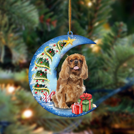 Cavalier King Charles Spaniel-Sleeping Pearl in Christmas Two Sided Christmas Plastic Hanging Ornament, Happy Christmas Ornament, Christmas Gift, Christmas Decoration