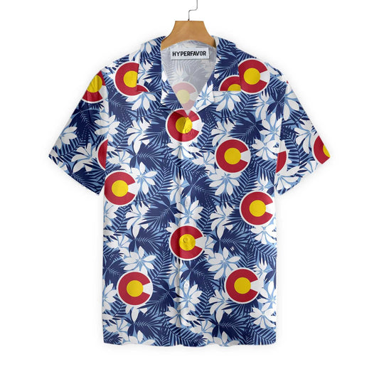 Proud Of Colorado Flag Seamless Pattern USA Hawaiian Shirt, Hawaiian Shirt Gift, Christmas Gift
