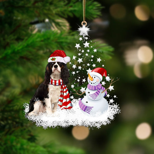 Cavalier King Charles Spaniel-Star Tree Hanging Christmas Plastic Hanging Ornament, Happy Christmas Ornament, Christmas Gift, Christmas Decoration