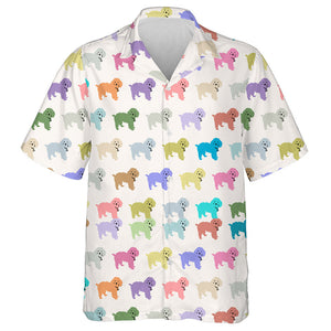 Adorable Multicolor Poodle Dog Pop Art Style Hawaiian Shirt, Hawaiian Shirt Gift, Christmas Gift