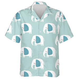 Adorable Elephant With Blue Ears Hawaiian Shirt, Hawaiian For Gift