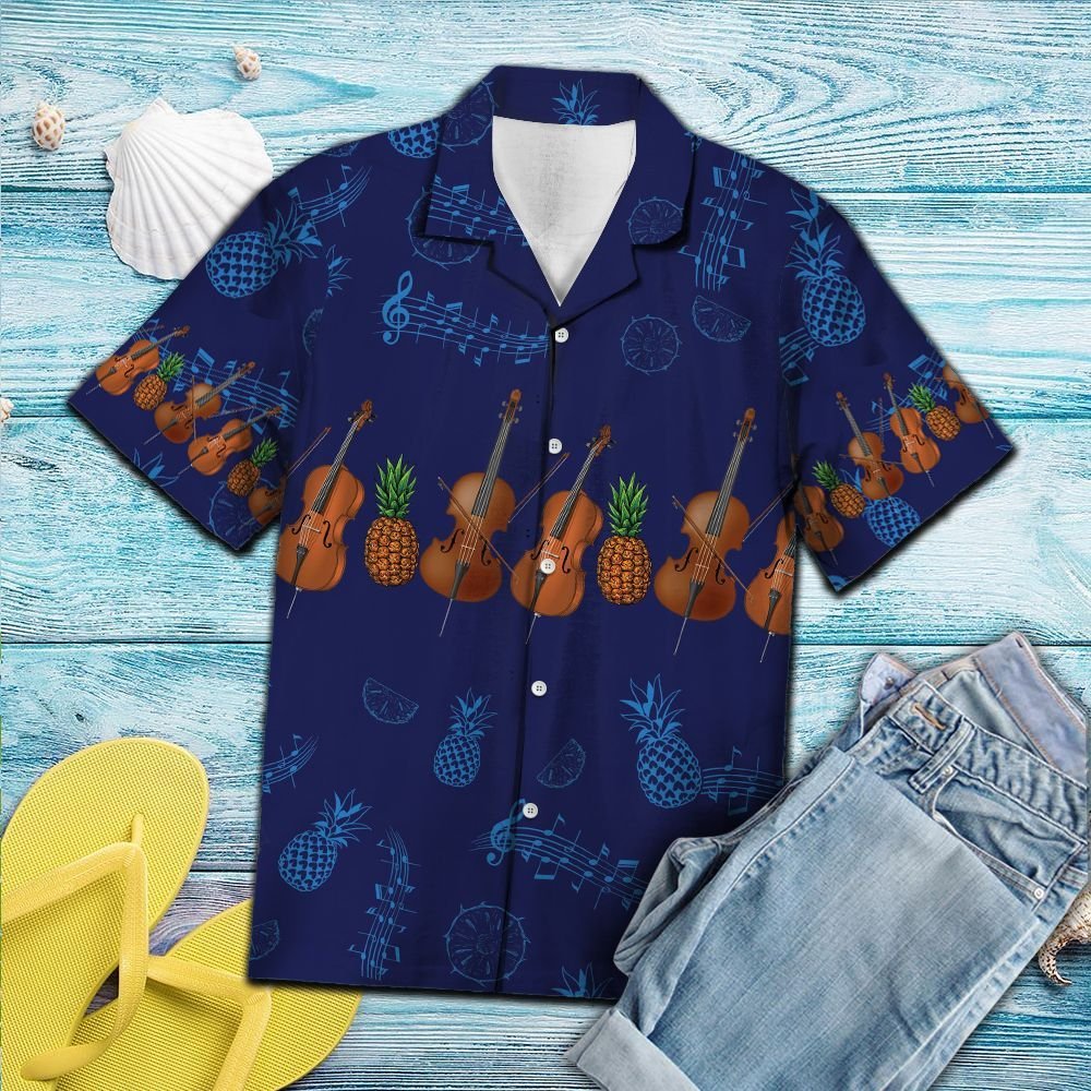 Cello Pineapple- Hawaiian Shirt_Hawaiian Shirt Gift, Christmas Gift