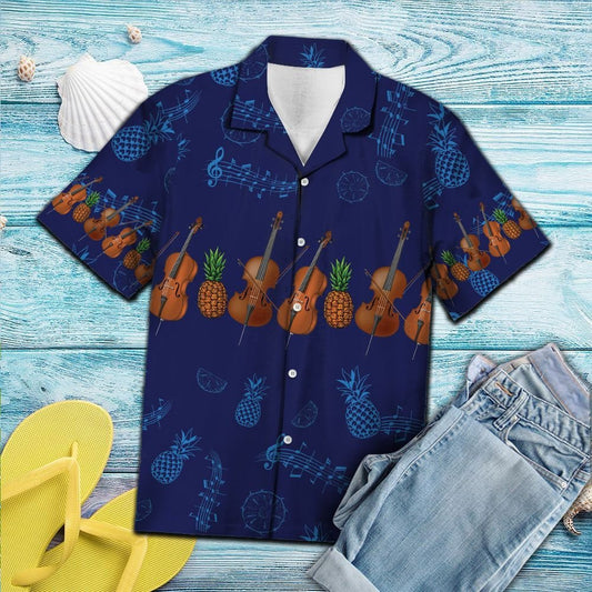 Cello Pineapple- Hawaiian Shirt_Hawaiian Shirt Gift, Christmas Gift