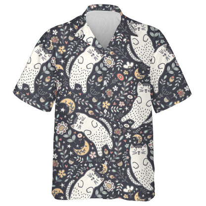 Good Night Adorable Cat Sleeping In The Plants Hawaiian Shirt, Hawaiian Shirt Gift, Christmas Gift