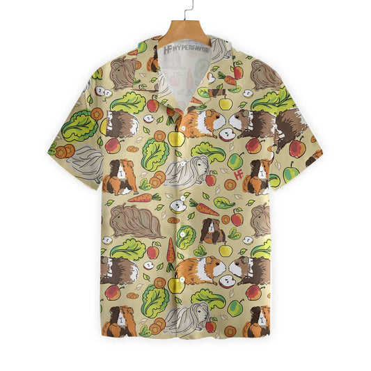 Love Animal Cute Guinea Pig Design Hawaiian Shirt,Hawaiian Shirt Gift, Christmas Gift
