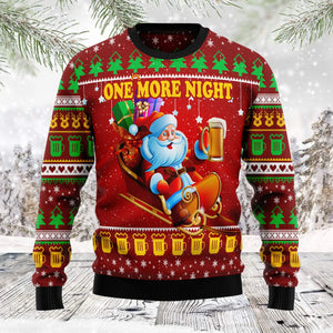 One More Night Beer Ugly Christmas Sweater unisex womens & mens, couples matching, friends, beer lover, funny family sweater gifts (plus size available),Christmas Ugly Sweater,Christmas Gift,Gift Christmas 2024