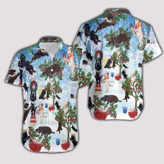Design Hawaiian Shirt Christmas With Labrador Retriever,Hawaiian Shirt Gift, Christmas Gift