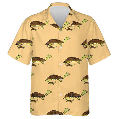 Family Cute Turtles On Color Background Hawaiian Shirt,Hawaiian Shirt Gift, Christmas Gift