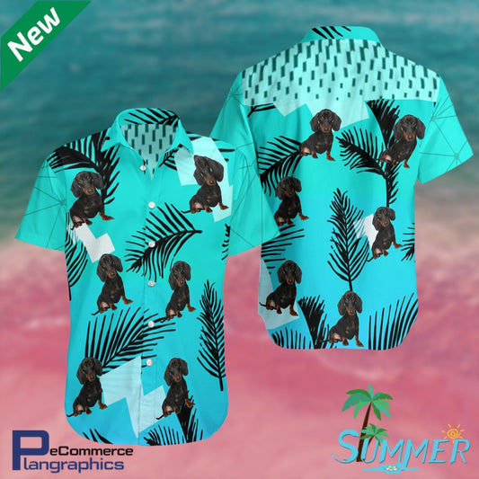 Dachshunds Summer Hawaiian Aloha Shirt Hawaiian Shorts Beach Short Shirt, Hawaiian Shirt Gift, Christmas Gift