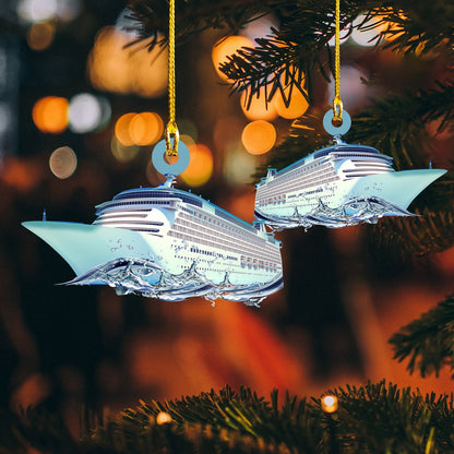 Cruise Christmas Ornament, Christmas Shape Ornament, Happy Christmas Ornament, Christmas Gift, Christmas Decoration