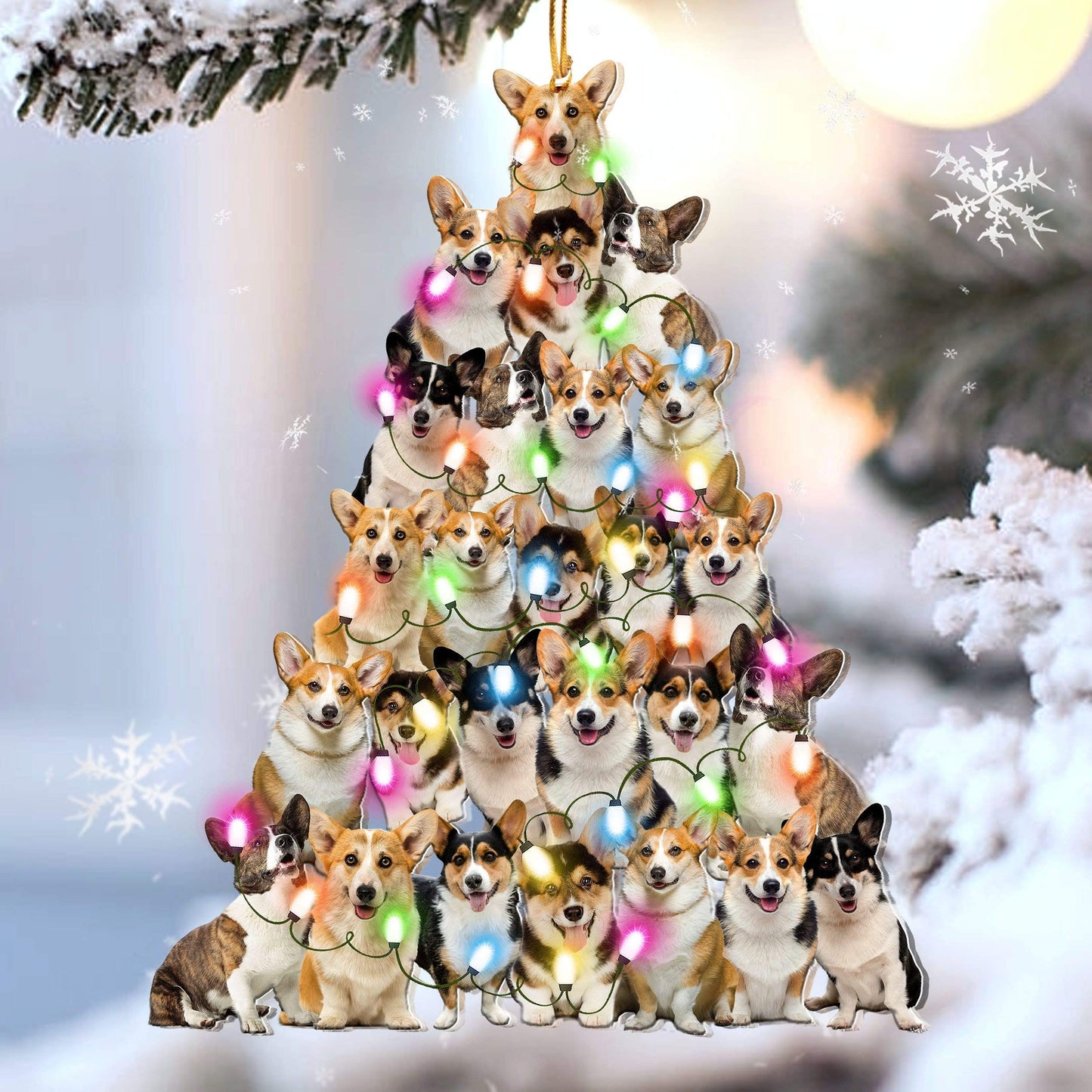 Corgi lovely tree gift for corgi lover gift for corgi mom ornament - Best gifts your whole family