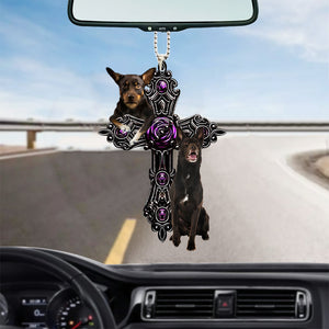 Australian Kelpie Pray For God Car Hanging Ornament Dog Pray For God Ornament Godmerch - Best gifts your whole family