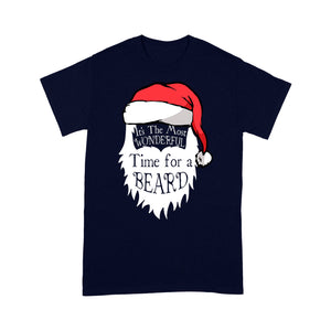 It's The Most Wonderful Time For A Beard Funny Christmas  Tee Shirt Gift For Christmas