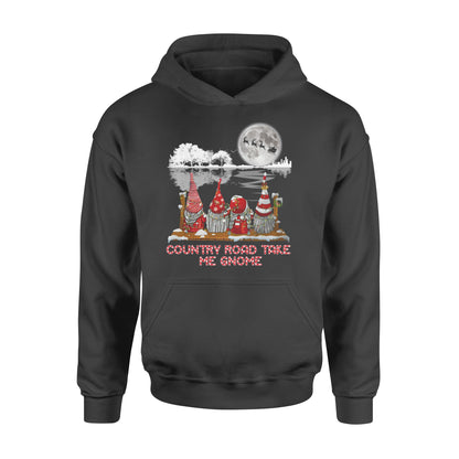 Country road take me Gnome - funny guitar tree hoddgifts christmas ugly hoodie for men and women