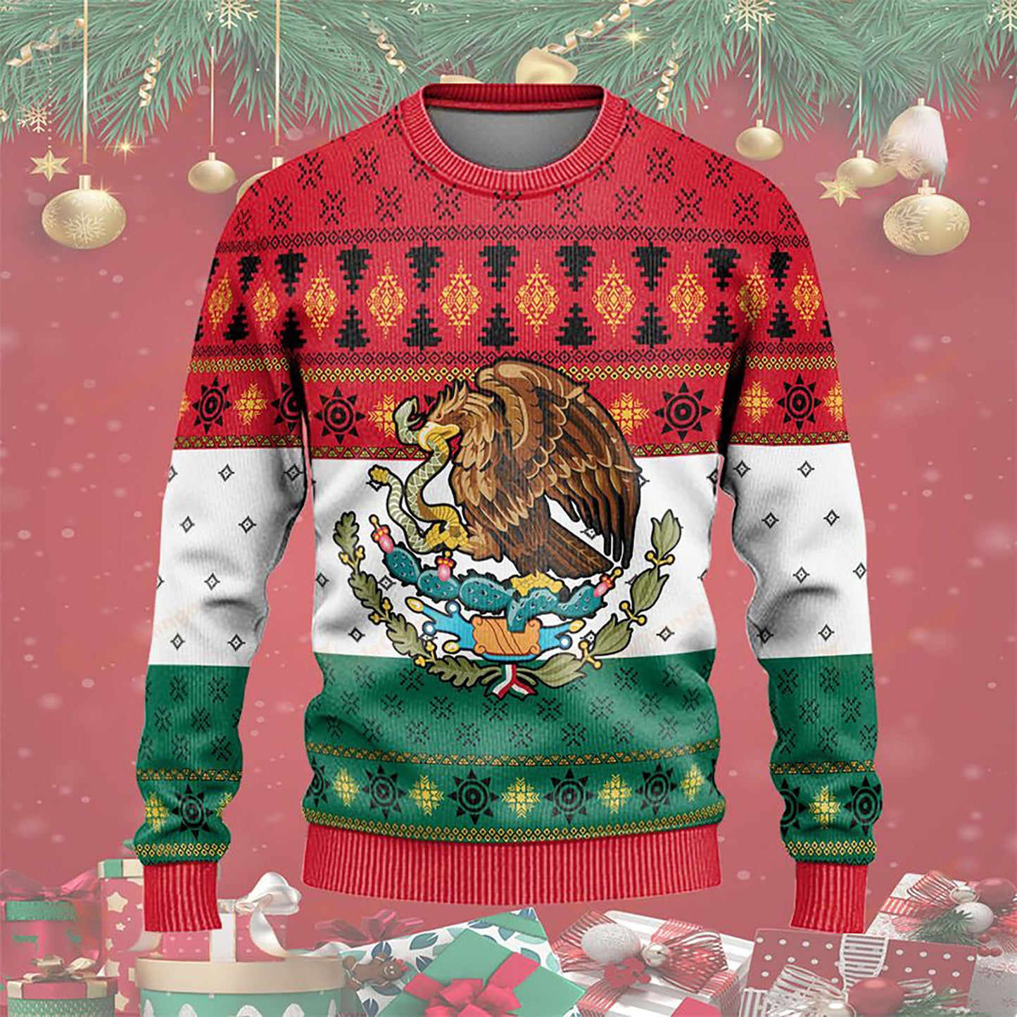 Christmas Mexico coat of arms Ugly Sweaters, Christmas Ugly Sweater, Christmas Gift, Gift Christmas 2024