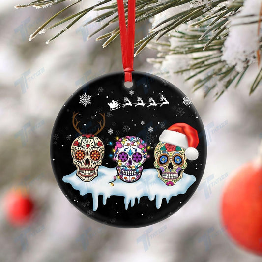 Christmas Skull Ornament, Christmas Gift, Christmas Decoration