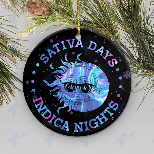 Christmas Sative Days Indica Nights Ornament, Christmas Gift, Christmas Decoration